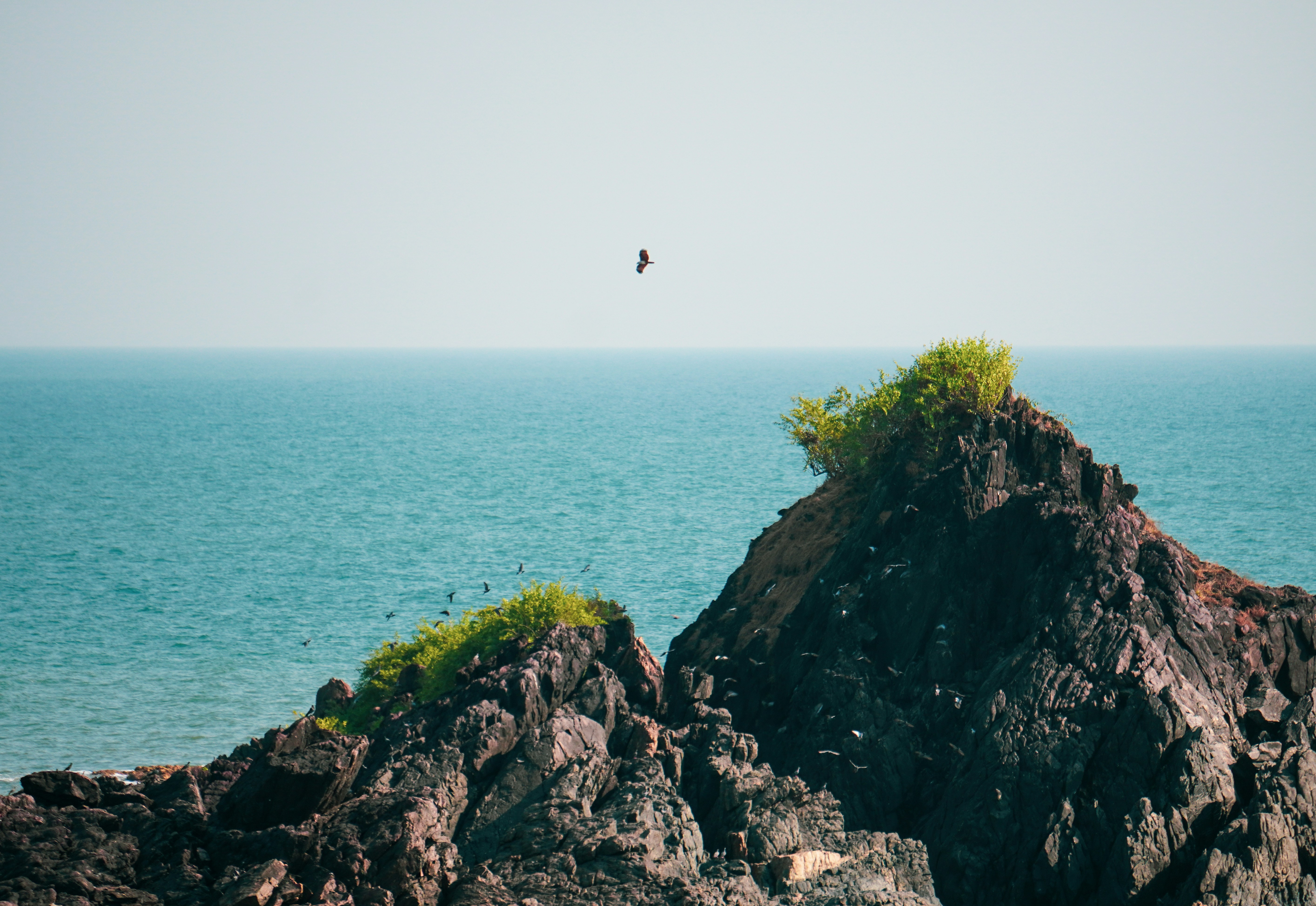 Paradise Beach cliff in Gokarna, Karnataka